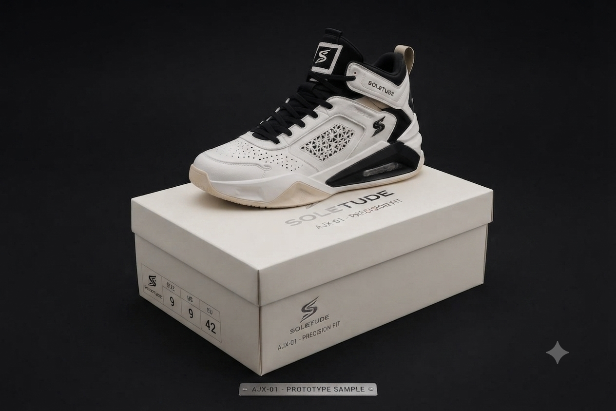 White high-top lazer cut design