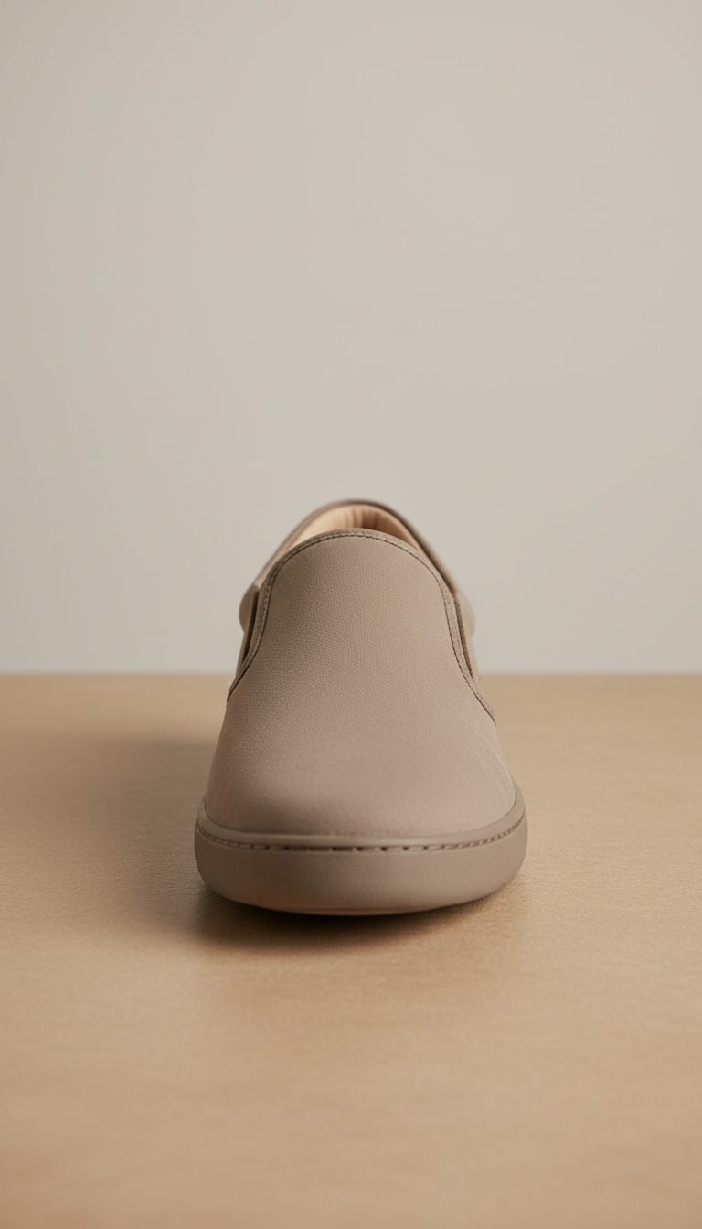 Minimal Taupe Slip-On Sneaker